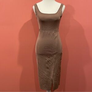 Babaton Sleeveless Bodycon Midi Dress